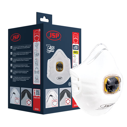 JSP Typhoon Moulded Mask FFP2 Valved - (725) - Box of 10