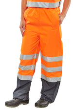 B-Seen Belfry Two-Tone Hi-Vis Waterproof Trousers - thumbnail 1
