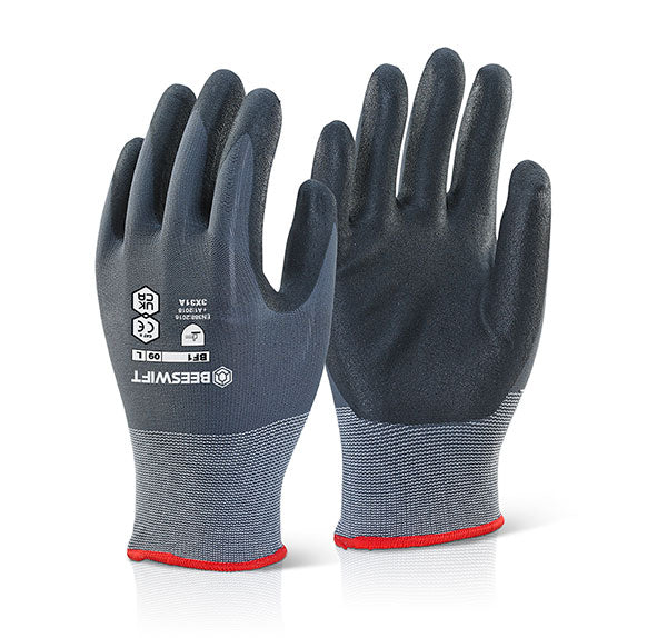 Beeswift Nitrile Pu Mix Coated Gloves