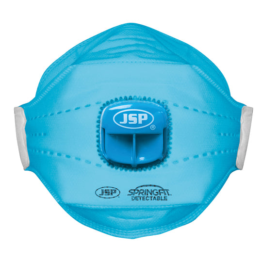JSP Springfit Detectable FFP3 with Typhoon valve - Box of 10