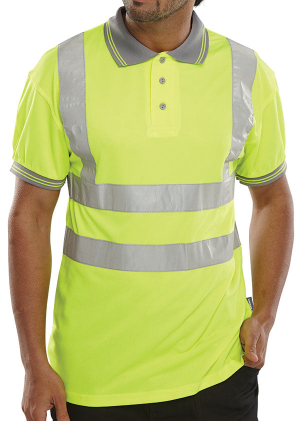 B-Seen Short Sleeve Hi-Vis Polo Shirt
