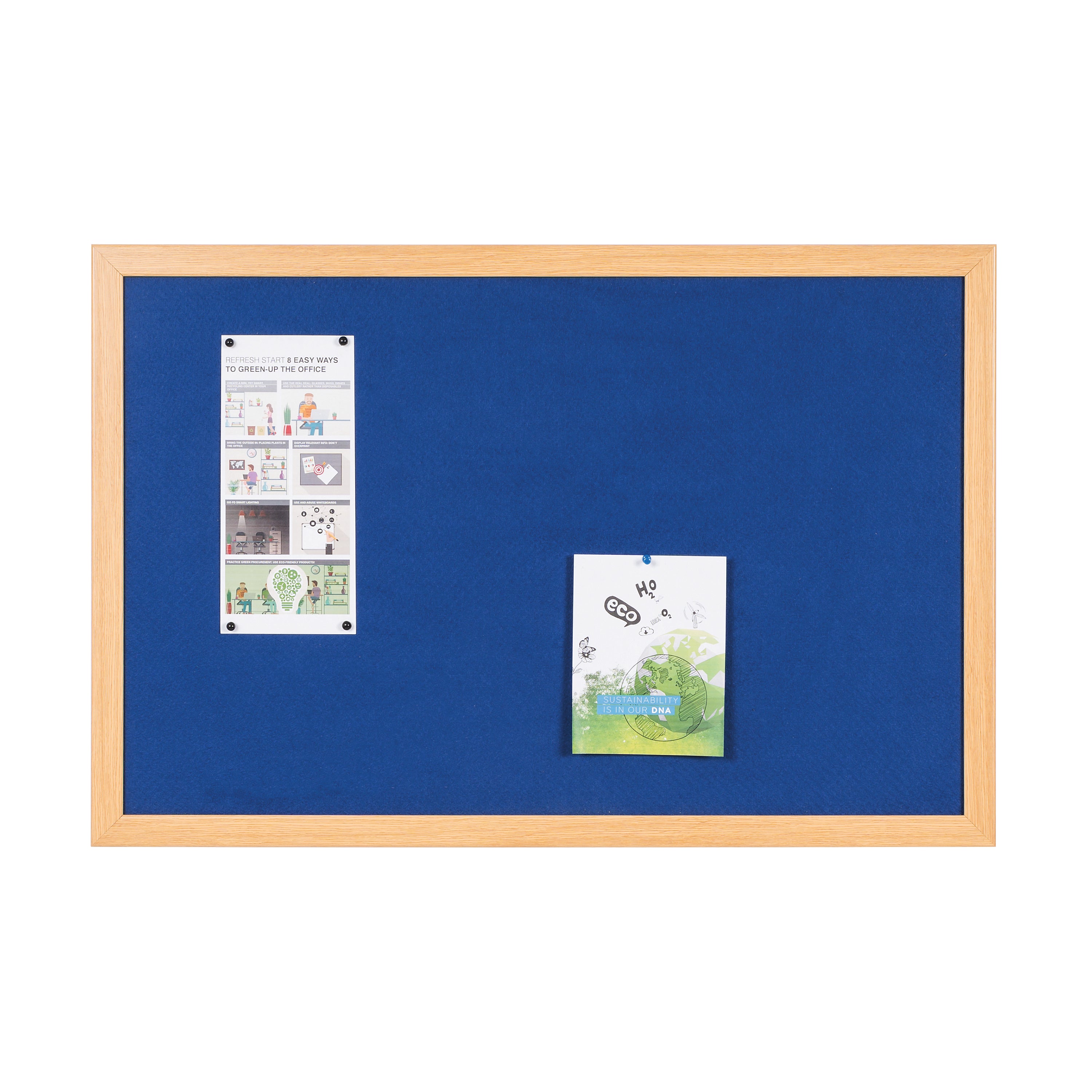 Bi-Office Earth Felt Notice Board 900x600mm Blue RFB0743233