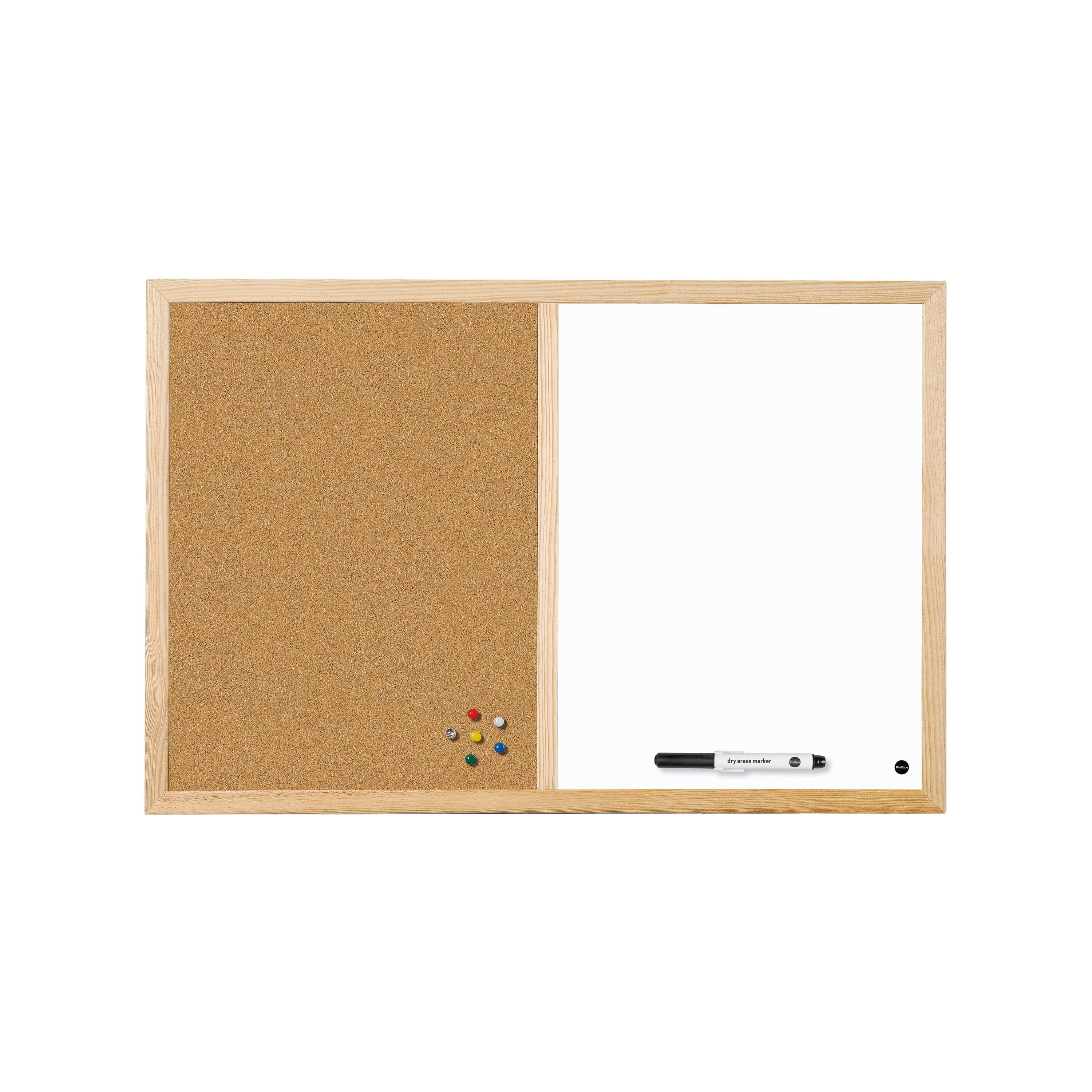 Bi-Office Cork and Drywipe Combination Board 600x400mm MX03001010