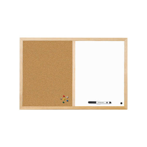 Bi-Office Cork and Drywipe Combination Board 600x400mm MX03001010