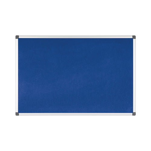 Bi-Office Aluminium Trim Felt Notice Board 1800x1200mm Blue FA27FA2743170