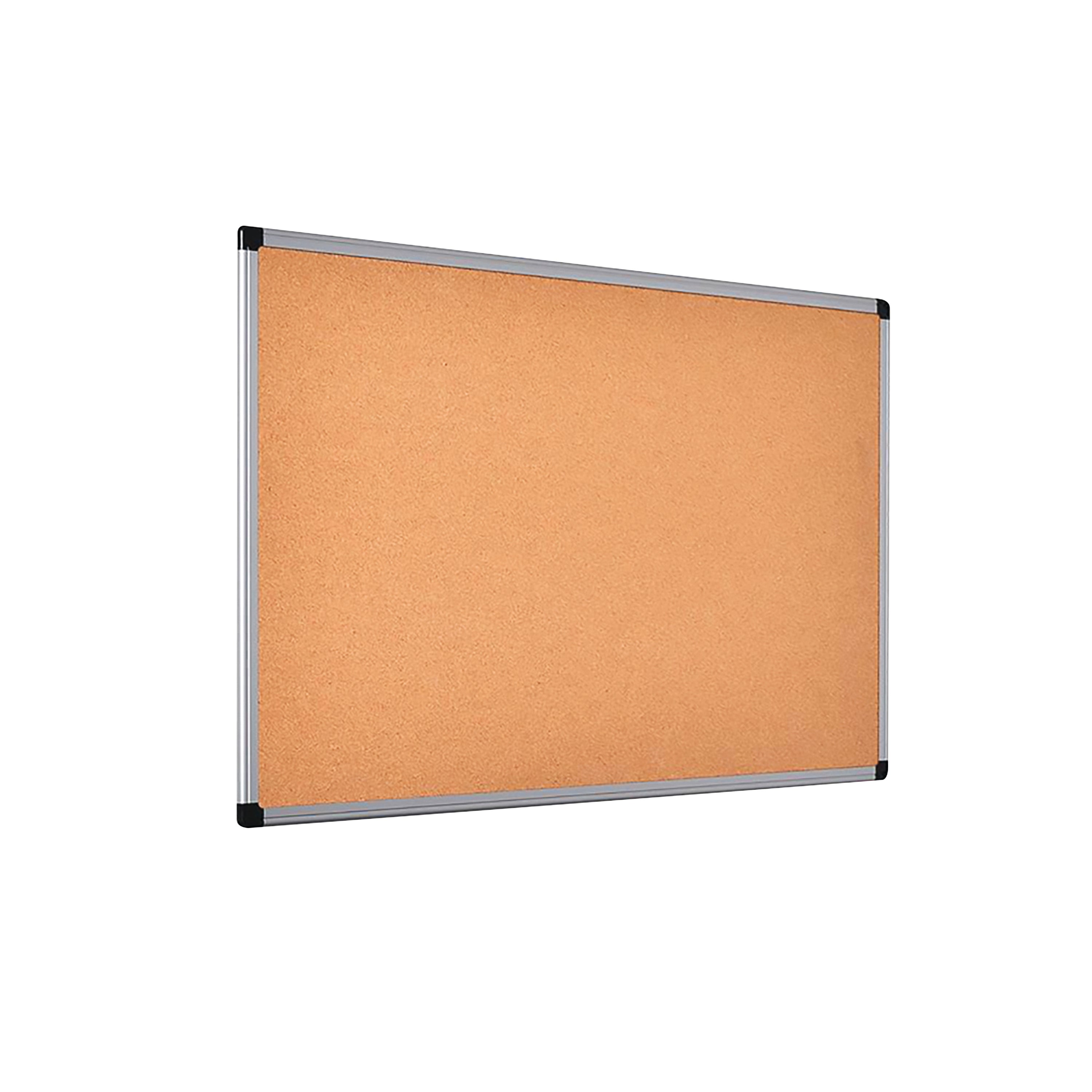 Bi-Office Aluminium Frame Cork Noticeboard 900x600mm