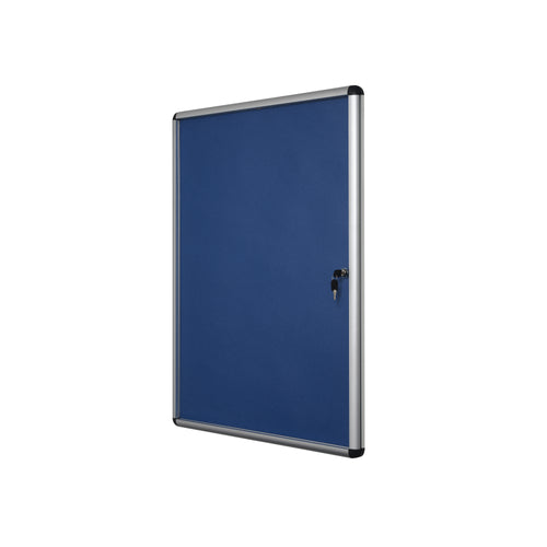 Bi-Office Enclore Felt Indoor Lockable Glazed Case 720x981x35mm Blue VT630107150