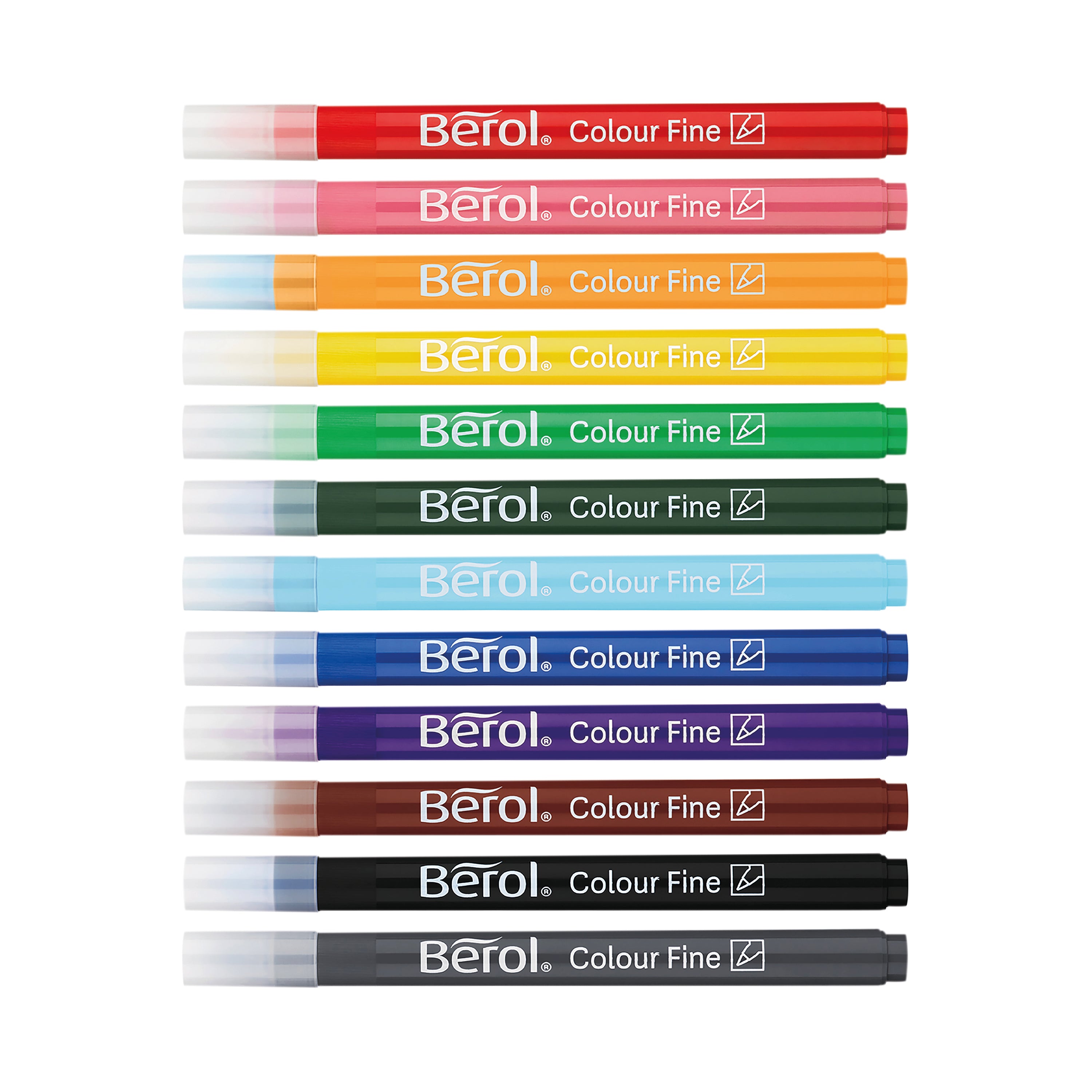 Berol Assorted Water-based Colourfine Pen Tub – (Pack of 42)