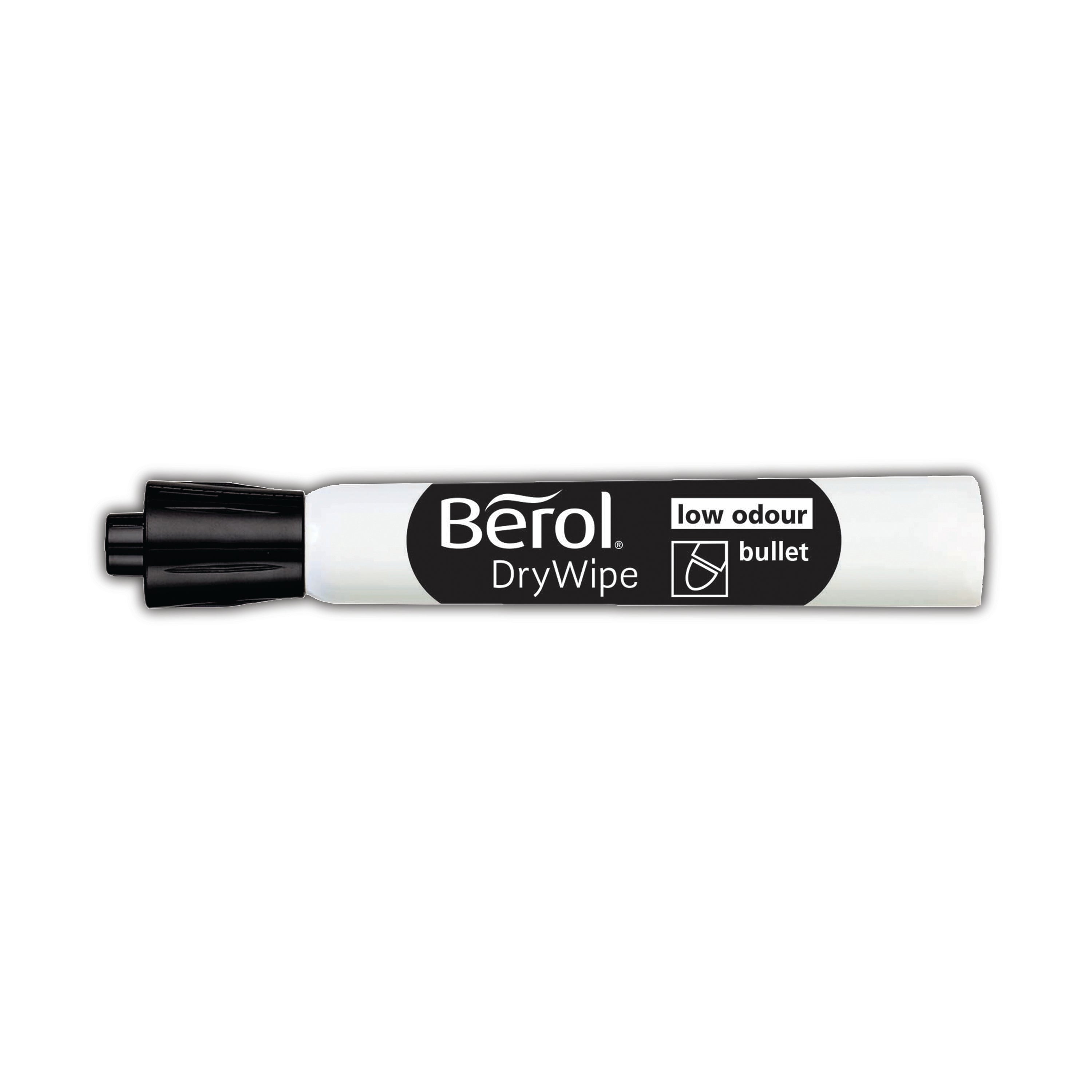 Berol Drywipe Marker Bullet Tip Black – (Pack of 48)