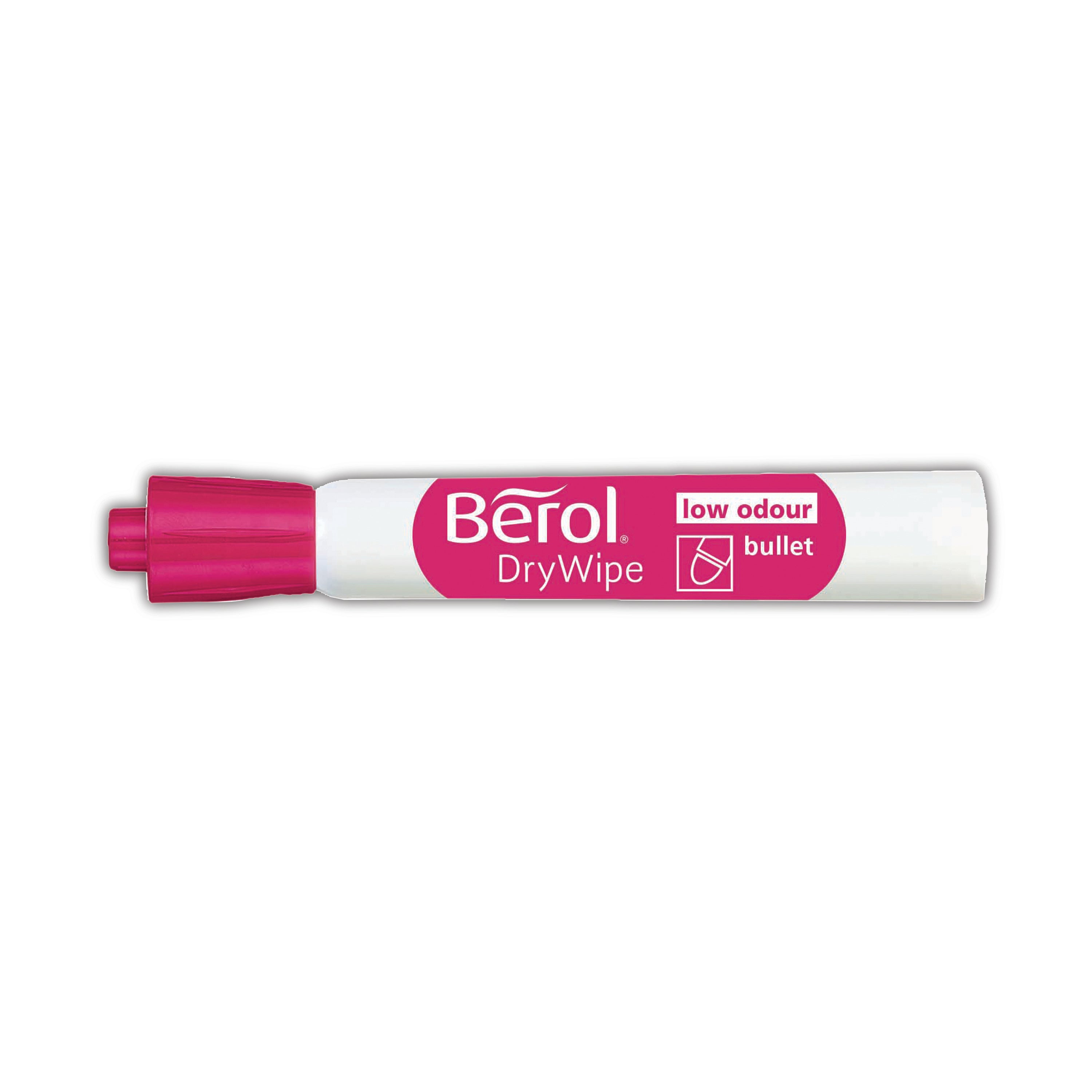 Berol Drywipe Marker Bullet Tip Black – (Pack of 48)