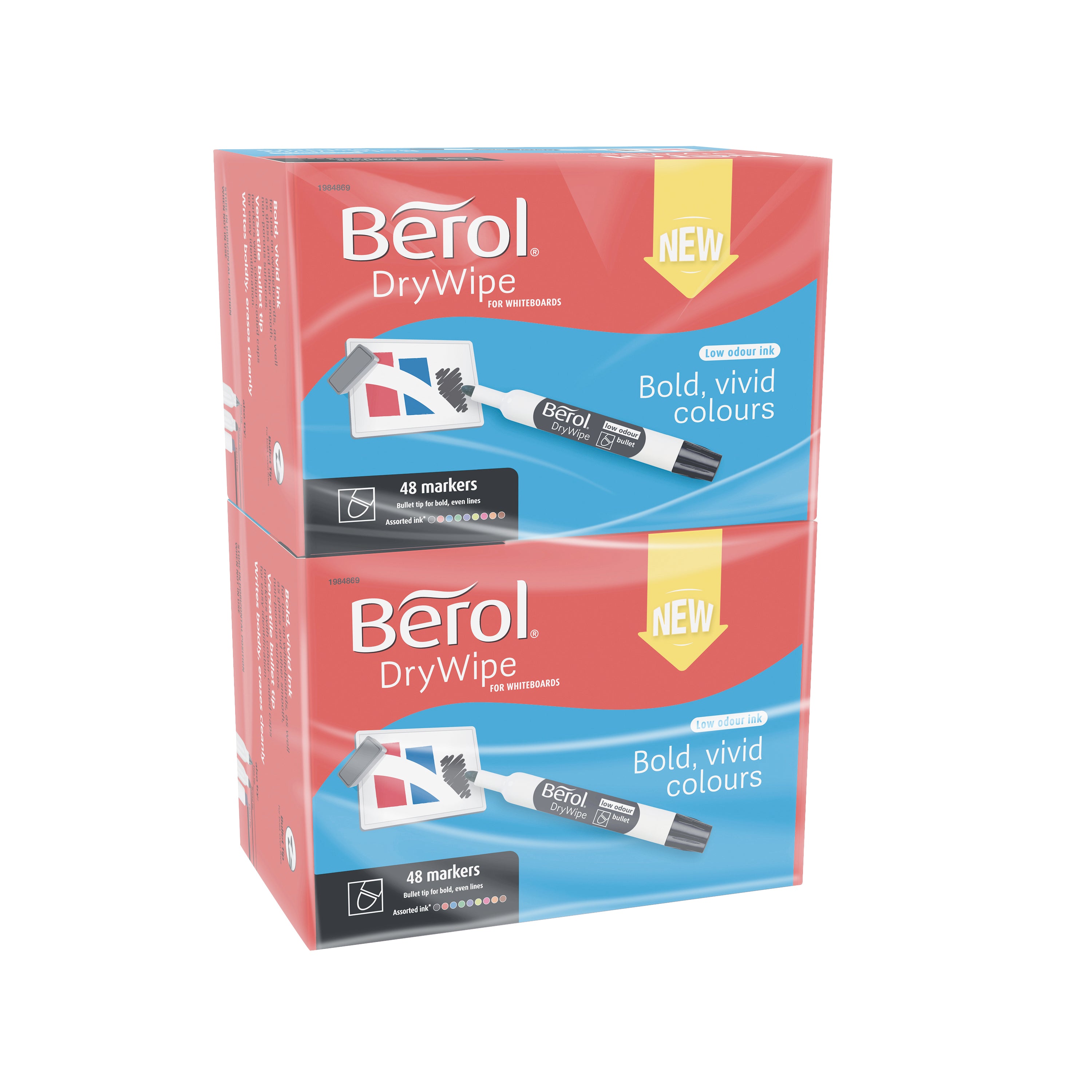 Berol Drywipe Marker Bullet Tip Assorted – (Pack of 96)