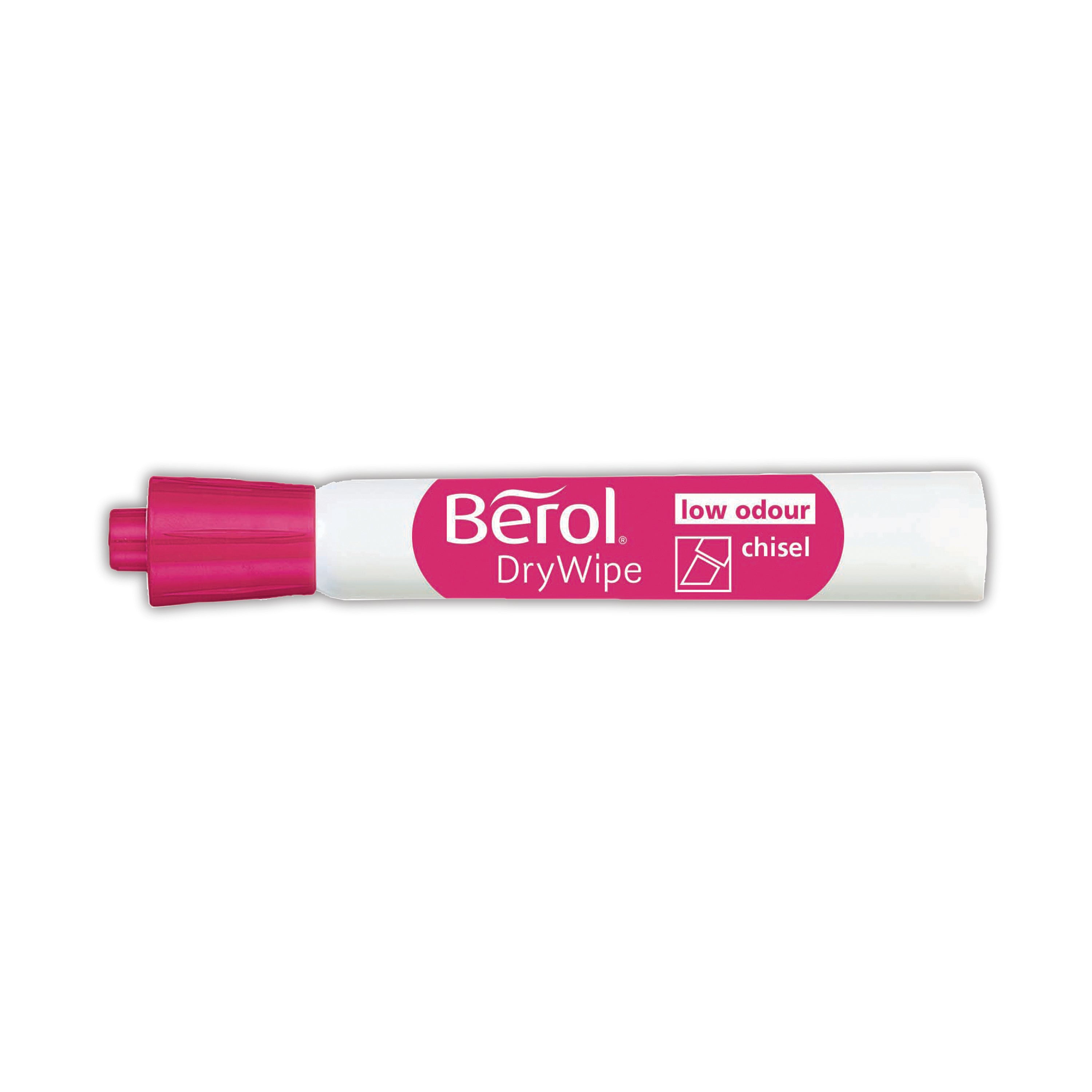 Berol Drywipe Marker Chisel Tip Black – (Pack of 48)