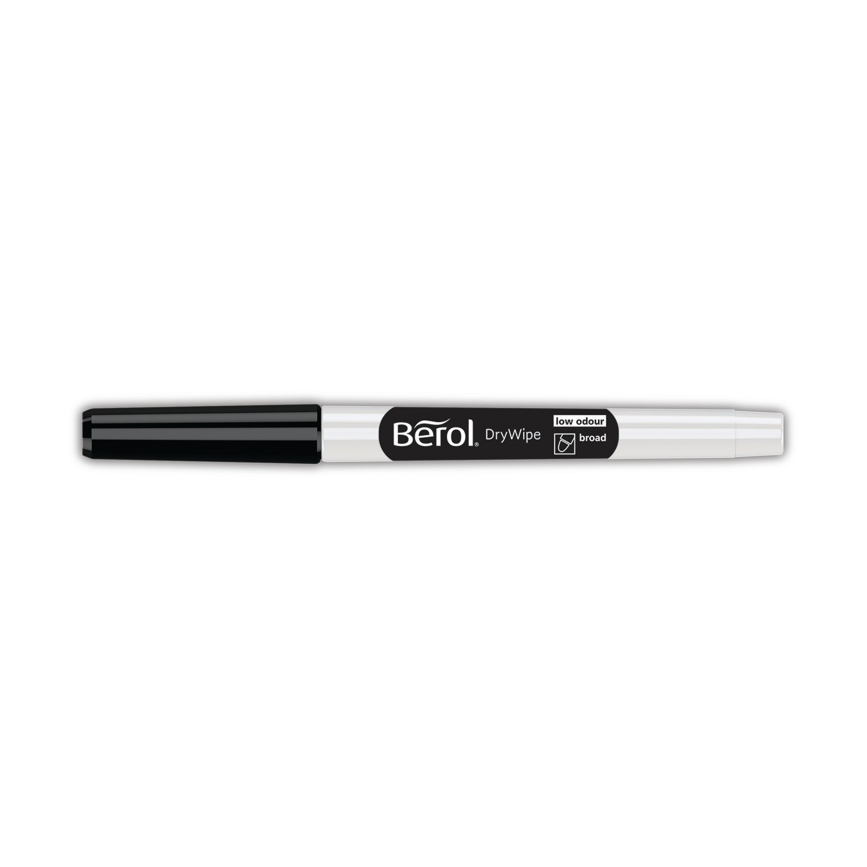 Berol Drywipe Marker Broad Black – (Pack of 12)