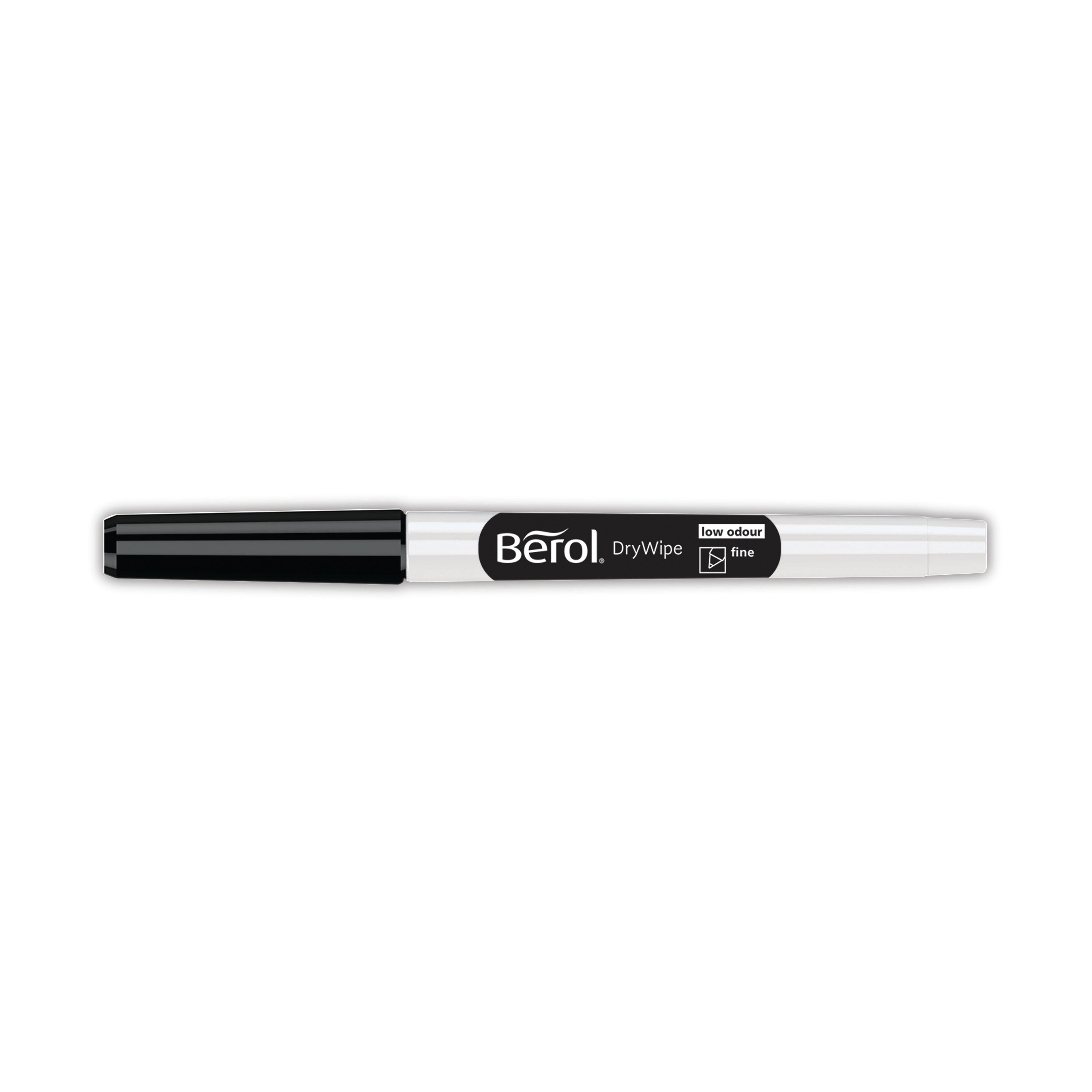 Berol Drywipe Pen Fine Black – (Pack of 12)