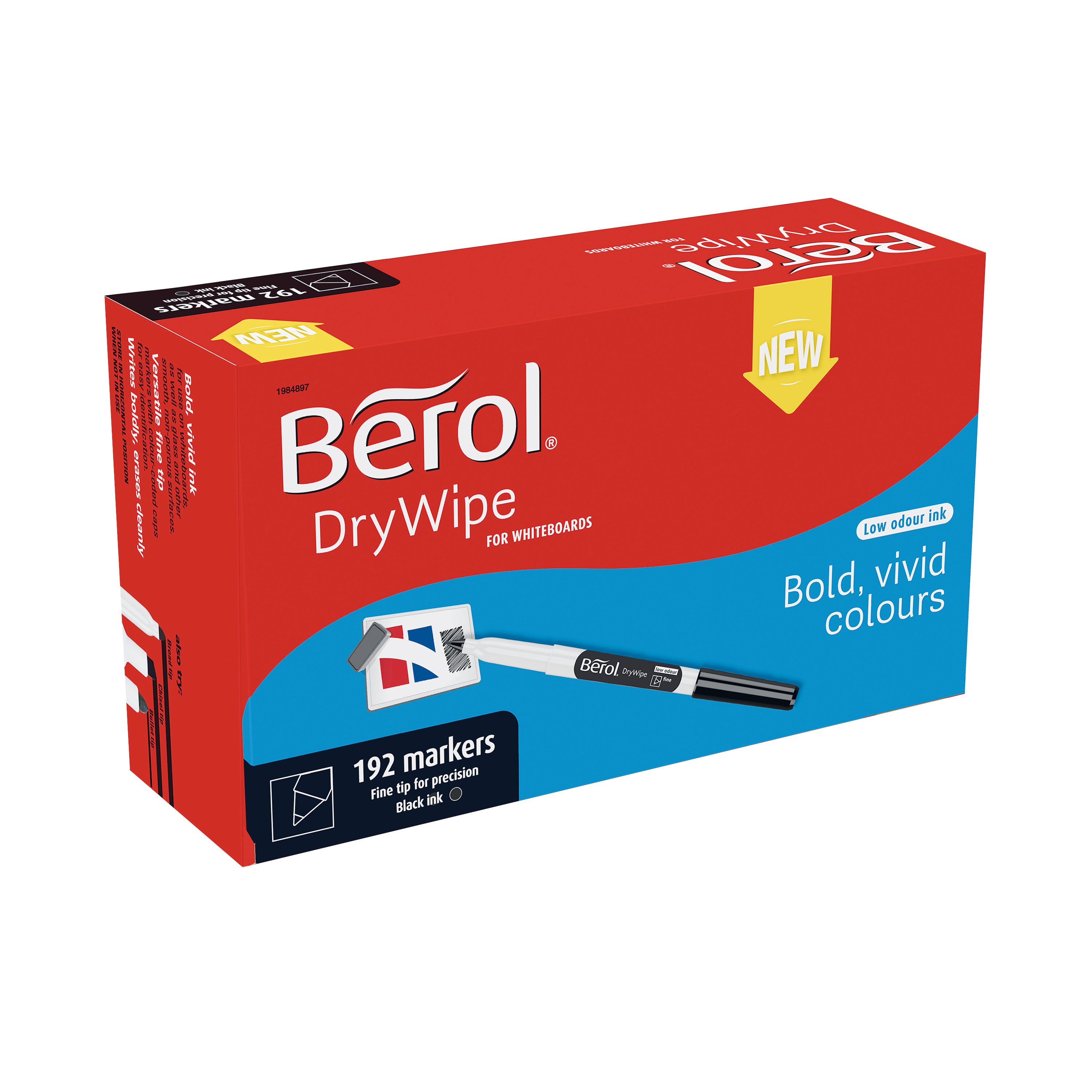 Berol Drywipe Marker Fine Black – (Pack of 192)