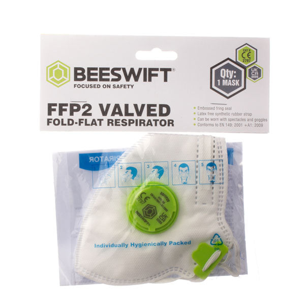 Beeswift B-Brand Fold Flat P2 Mask Valv Pos