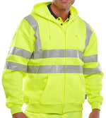 B-Seen Essential Hi-Vis Zipped Hoodie - thumbnail 2