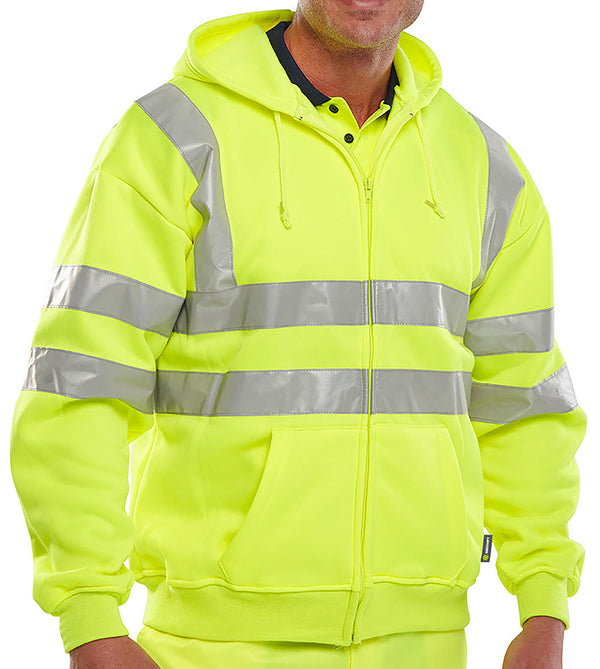 B-Seen Essential Hi-Vis Zipped Hoodie