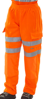 B-Seen Fleece Jogger Hi-Vis Trousers - thumbnail 1