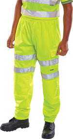 B-Seen Fleece Jogger Hi-Vis Trousers - thumbnail 2