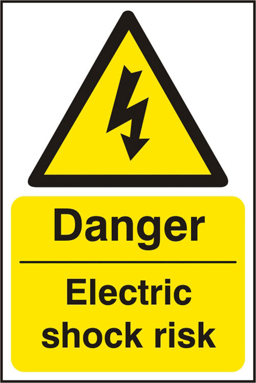 B-Safe Prepack Danger Electric Shock Risk Sign