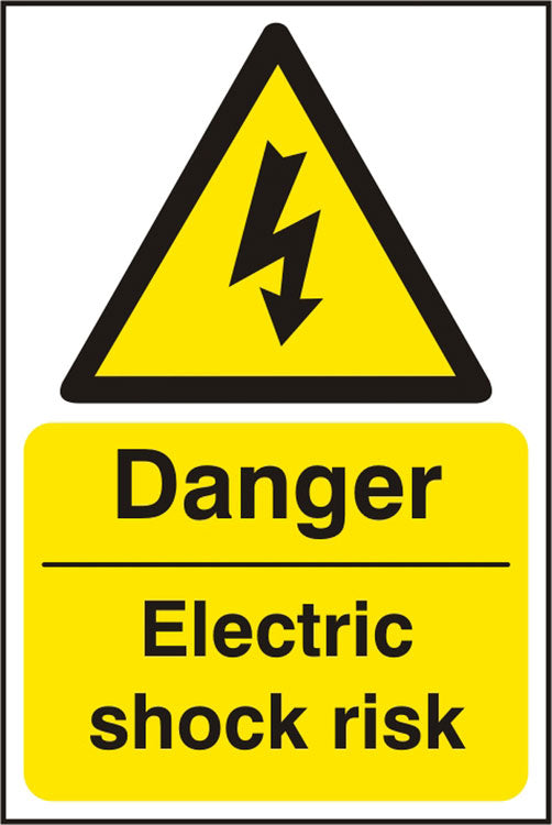 B-Safe Prepack Danger Electric Shock Risk Sign