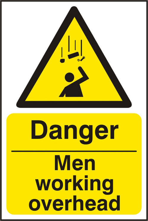B-Safe Prepack Danger Men Working Overhead Sign
