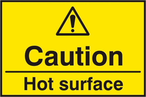 B-Safe Prepack Caution Hot Surface Sign