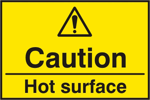 B-Safe Prepack Caution Hot Surface Sign