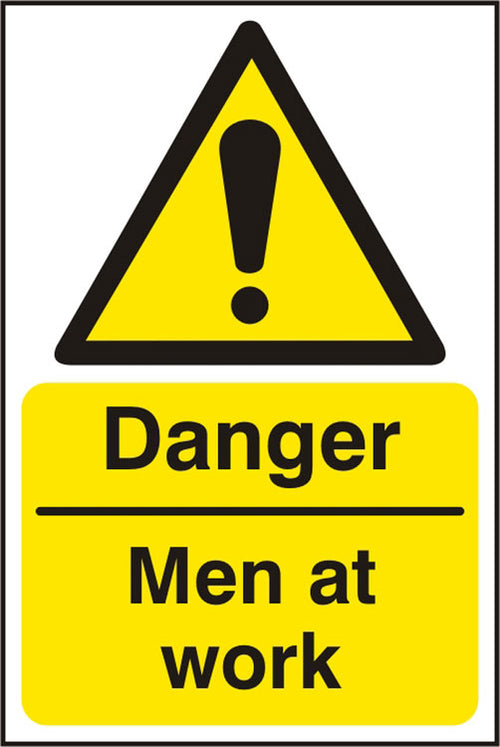 B-Safe Prepack Danger Men At Work Sign