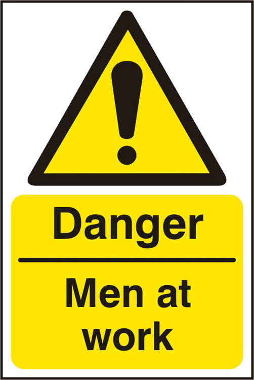 B-Safe Prepack Danger Men At Work Sign