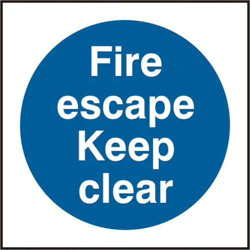 B-Safe Prepack Fire Escape Keep Clear Sign