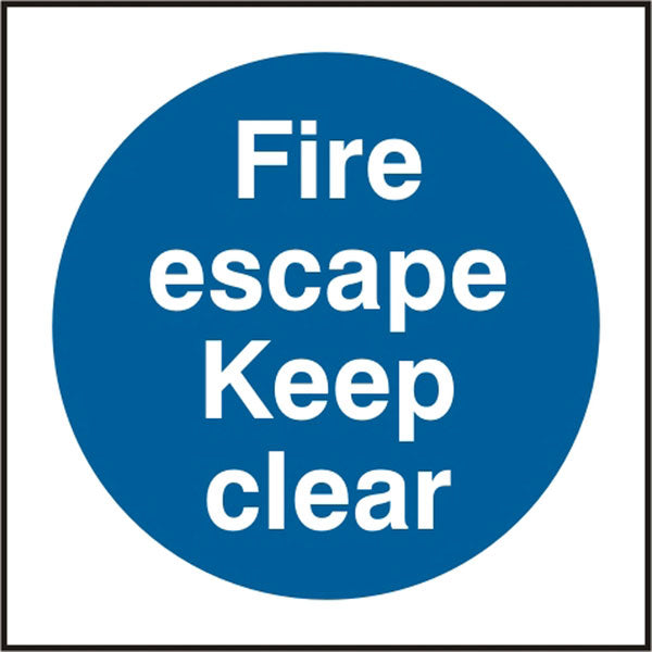 B-Safe Prepack Fire Escape Keep Clear Sign