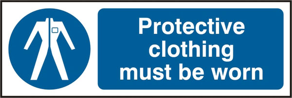 B-Safe Prepack Protective Clothing Must Be Worn Rigid Pvc Sign