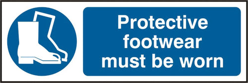 B-Safe Prepack Protective Footwear Must Be Worn Rigid Pvc Sign