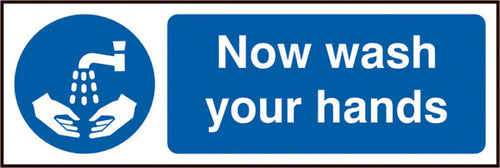 B-Safe Prepack Now Wash Your Hands Sign