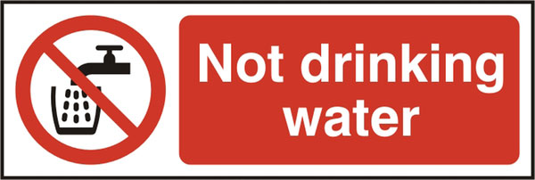 B-Safe Prepack Not Drinking Water Sign