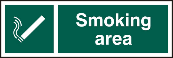 B-Safe Prepack Smoking Area Rigid Pvc Sign