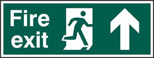B-Safe Prepack Beeswift Fire Exit Up Arrow Sign Rigid Pvc
