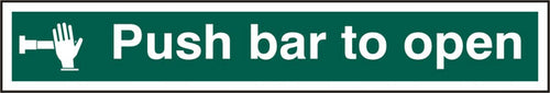 B-Safe Prepack Beeswift Push Bar To Open Sign Self Adhesive