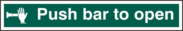 B-Safe Prepack Beeswift Push Bar To Open Sign Rigid Pvc