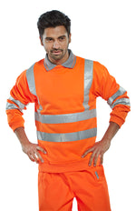 B-Seen Essential Sweatshirt Hi-Vis Jumper - thumbnail 9