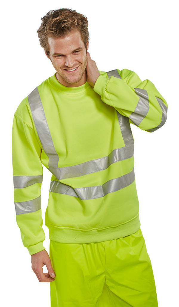 B-Seen Essential Sweatshirt Hi-Vis Jumper