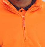 B-Seen Essential Quarter Zip Sweatshirt Hi-Vis Jumper - thumbnail 7