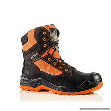 BVIZ1 Buckbootz Buckz Viz S3 Orange/Black 360° High Visibility Metal Free Waterproof Safety Lace/Zip Boot