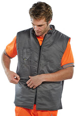 B-Seen Reversible Hi-Vis Interactive Bodywarmer - thumbnail 3