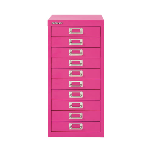 Bisley 10 Multidrawer Cabinet 279x380x590mm Fuchsia BY78742