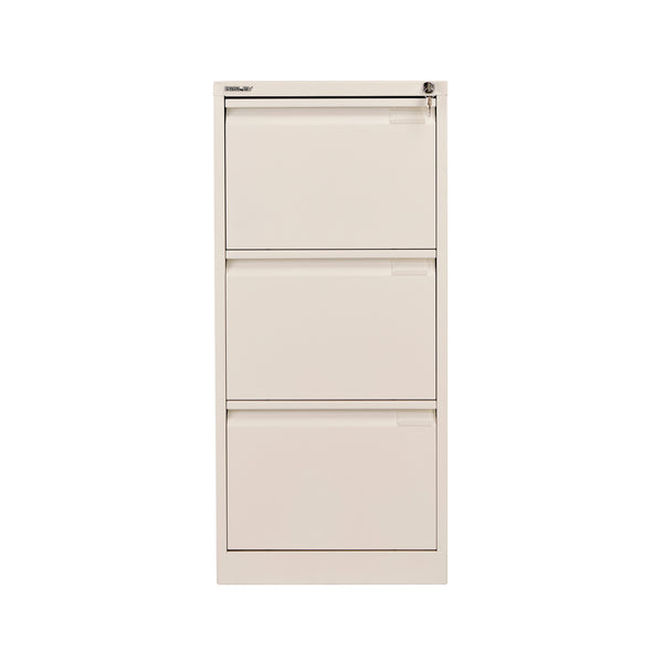 Bisley 3 Drawers Filing Cabinet Lockable 470x622x1016mm Chalk BS3E/CHK