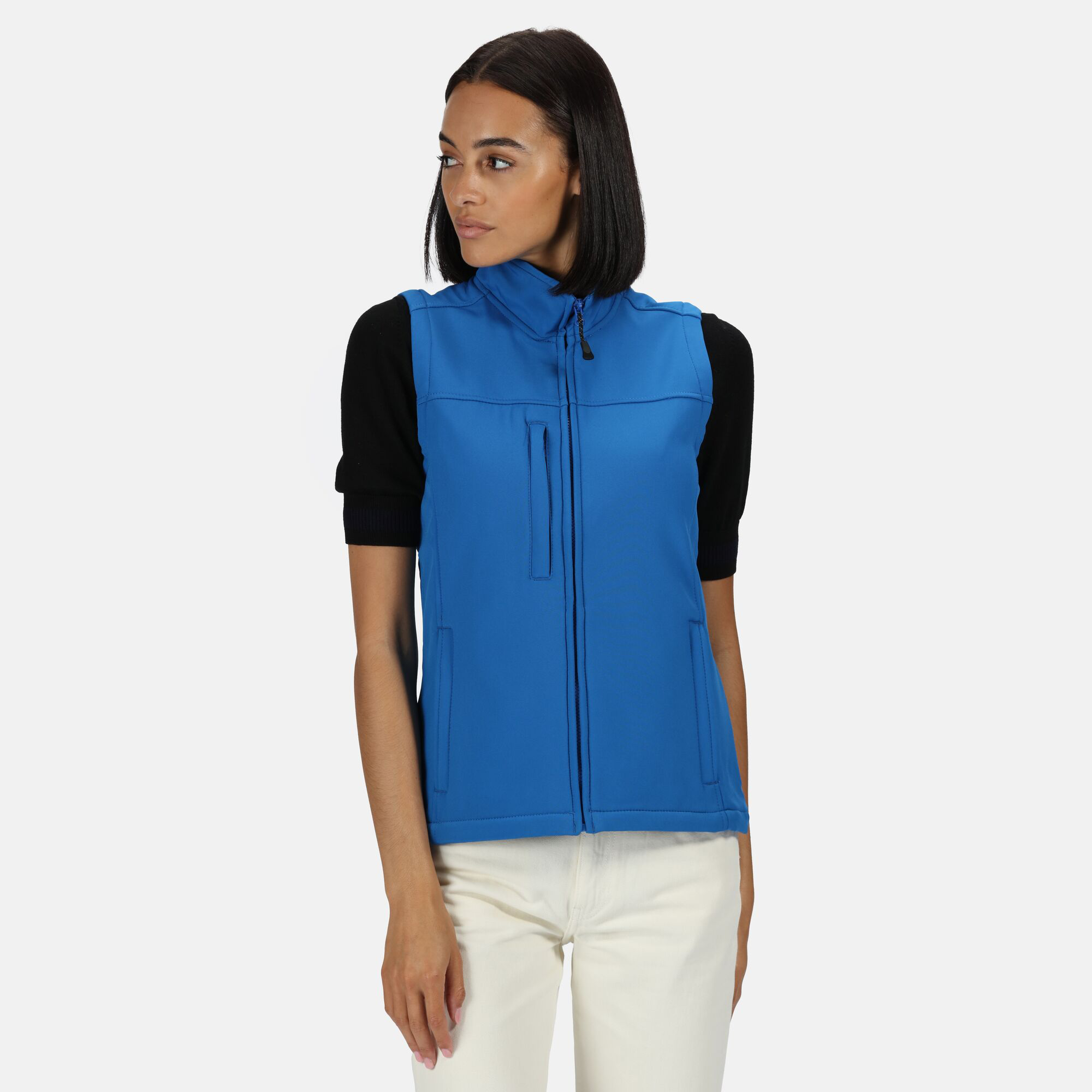 8x Embroidered Regatta Flux Softshell Bodywarmer with Company Logo