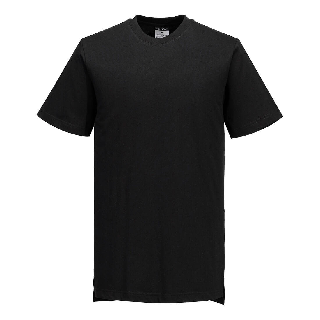 Black short-sleeve crew neck t-shirt with classic fit and soft cotton fabric for everyday wear